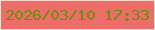 文字の大きさ：1、枠の色：fad6cc、背景の色：ed6d68、文字の色：6c8d0e 無料ブログパーツのブログ時計