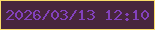 文字の大きさ：1、枠の色：fadc69、背景の色：48263d、文字の色：8341bc 無料ブログパーツのブログ時計