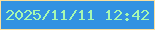 文字の大きさ：5、枠の色：fadf9e、背景の色：3292e2、文字の色：a6f8b2 無料ブログパーツのブログ時計