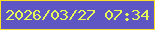 文字の大きさ：4、枠の色：fae027、背景の色：5e57c3、文字の色：e6f956 無料ブログパーツのブログ時計