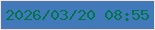 文字の大きさ：3、枠の色：fae0d0、背景の色：4279bb、文字の色：01744c 無料ブログパーツのブログ時計