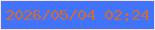 文字の大きさ：3、枠の色：fae0df、背景の色：4174fa、文字の色：d36a31 無料ブログパーツのブログ時計