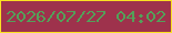 文字の大きさ：1、枠の色：fae122、背景の色：9e324c、文字の色：54a059 無料ブログパーツのブログ時計