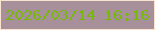 文字の大きさ：1、枠の色：fae4d0、背景の色：a8909b、文字の色：77b80d 無料ブログパーツのブログ時計