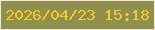 文字の大きさ：5、枠の色：fae4d8、背景の色：8d914d、文字の色：f8c927 無料ブログパーツのブログ時計