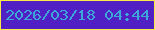 文字の大きさ：2、枠の色：fae947、背景の色：5020c4、文字の色：3ea7d9 無料ブログパーツのブログ時計