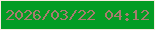 文字の大きさ：2、枠の色：faebe2、背景の色：039c24、文字の色：a67c6f 無料ブログパーツのブログ時計