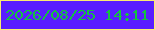 文字の大きさ：5、枠の色：faec71、背景の色：591dff、文字の色：13c140 無料ブログパーツのブログ時計
