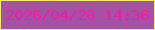 文字の大きさ：4、枠の色：faec75、背景の色：a253a4、文字の色：ef1c9f 無料ブログパーツのブログ時計