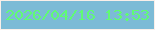 文字の大きさ：5、枠の色：faefe9、背景の色：7cbbd6、文字の色：60fb74 無料ブログパーツのブログ時計