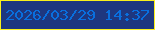 文字の大きさ：1、枠の色：faf01c、背景の色：1e377f、文字の色：096fde 無料ブログパーツのブログ時計
