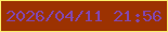 文字の大きさ：1、枠の色：faf06c、背景の色：9c3201、文字の色：8346ad 無料ブログパーツのブログ時計