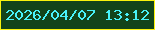 文字の大きさ：2、枠の色：faf30d、背景の色：13441a、文字の色：49f2f9 無料ブログパーツのブログ時計