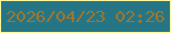 文字の大きさ：3、枠の色：faf59d、背景の色：267585、文字の色：a0762c 無料ブログパーツのブログ時計