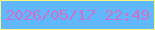 文字の大きさ：2、枠の色：faf787、背景の色：60b7f9、文字の色：cc73cd 無料ブログパーツのブログ時計