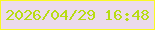 文字の大きさ：5、枠の色：faf923、背景の色：ecdbeb、文字の色：b8dc12 無料ブログパーツのブログ時計
