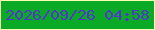 文字の大きさ：5、枠の色：fafdb2、背景の色：0baa26、文字の色：5135cd 無料ブログパーツのブログ時計