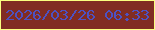 文字の大きさ：5、枠の色：faff80、背景の色：812c23、文字の色：4d51c2 無料ブログパーツのブログ時計