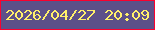 文字の大きさ：4、枠の色：fb012f、背景の色：5d5089、文字の色：fff06b 無料ブログパーツのブログ時計