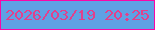文字の大きさ：4、枠の色：fb06a8、背景の色：5fa1e4、文字の色：e2408c 無料ブログパーツのブログ時計