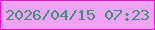 文字の大きさ：2、枠の色：fb0bd7、背景の色：f0a2f5、文字の色：3b936f 無料ブログパーツのブログ時計