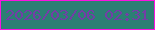 文字の大きさ：5、枠の色：fb12e1、背景の色：2c7f74、文字の色：743da7 無料ブログパーツのブログ時計