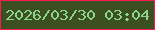 文字の大きさ：5、枠の色：fb1954、背景の色：3b4f21、文字の色：8bd68a 無料ブログパーツのブログ時計