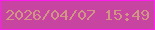 文字の大きさ：2、枠の色：fb1eec、背景の色：c745a0、文字の色：d09584 無料ブログパーツのブログ時計