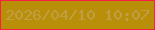 文字の大きさ：4、枠の色：fb1f44、背景の色：b98e09、文字の色：c19d43 無料ブログパーツのブログ時計