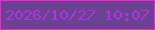 文字の大きさ：2、枠の色：fb22cd、背景の色：694292、文字の色：b431dc 無料ブログパーツのブログ時計
