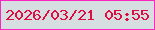 文字の大きさ：5、枠の色：fb27bf、背景の色：d6dee2、文字の色：dd0f41 無料ブログパーツのブログ時計