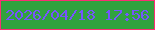 文字の大きさ：5、枠の色：fb2e74、背景の色：31a23e、文字の色：7654fd 無料ブログパーツのブログ時計