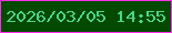 文字の大きさ：4、枠の色：fb2ee9、背景の色：034900、文字の色：4ad58c 無料ブログパーツのブログ時計