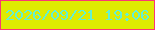 文字の大きさ：4、枠の色：fb3774、背景の色：deeb01、文字の色：63f0d2 無料ブログパーツのブログ時計