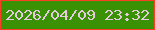文字の大きさ：4、枠の色：fb3e27、背景の色：3b9104、文字の色：e3cbde 無料ブログパーツのブログ時計