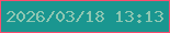文字の大きさ：3、枠の色：fb4d6f、背景の色：1a9690、文字の色：8ec6b2 無料ブログパーツのブログ時計