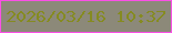 文字の大きさ：3、枠の色：fb4fe6、背景の色：8c8979、文字の色：858b21 無料ブログパーツのブログ時計