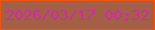 文字の大きさ：5、枠の色：fb5001、背景の色：a46047、文字の色：ce2ba7 無料ブログパーツのブログ時計