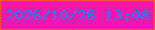 文字の大きさ：3、枠の色：fb5236、背景の色：f017aa、文字の色：1d7efb 無料ブログパーツのブログ時計