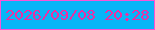 文字の大きさ：2、枠の色：fb53d7、背景の色：08b5f7、文字の色：eb2ea3 無料ブログパーツのブログ時計