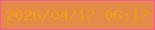 文字の大きさ：4、枠の色：fb5799、背景の色：e38b49、文字の色：f19d19 無料ブログパーツのブログ時計
