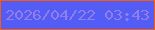 文字の大きさ：3、枠の色：fb5b06、背景の色：545cf6、文字の色：917ee9 無料ブログパーツのブログ時計