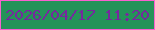 文字の大きさ：3、枠の色：fb60d0、背景の色：259359、文字の色：76289e 無料ブログパーツのブログ時計