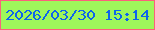 文字の大きさ：3、枠の色：fb617c、背景の色：9ef75b、文字の色：0d65ec 無料ブログパーツのブログ時計