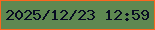 文字の大きさ：3、枠の色：fb661e、背景の色：5e8851、文字の色：070b22 無料ブログパーツのブログ時計