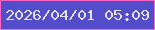 文字の大きさ：5、枠の色：fb66c6、背景の色：544dcb、文字の色：e1e1e3 無料ブログパーツのブログ時計