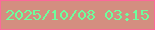 文字の大きさ：2、枠の色：fb699a、背景の色：d48e80、文字の色：6dff9d 無料ブログパーツのブログ時計