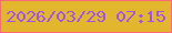 文字の大きさ：2、枠の色：fb6c77、背景の色：e2b72e、文字の色：a353e9 無料ブログパーツのブログ時計