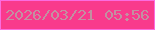 文字の大きさ：2、枠の色：fb6cdf、背景の色：f93a8c、文字の色：c390a1 無料ブログパーツのブログ時計