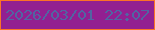 文字の大きさ：3、枠の色：fb7327、背景の色：922091、文字の色：5165a2 無料ブログパーツのブログ時計